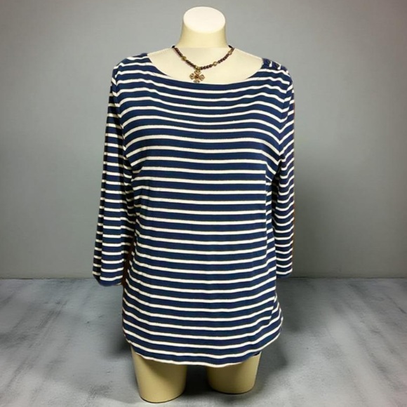 Charter Club Black -White and Silver Top XL GUC - Picture 7 of 13